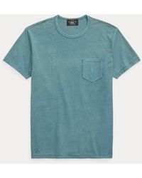 RRL - Indigo Cotton Jersey T-shirt - Lyst