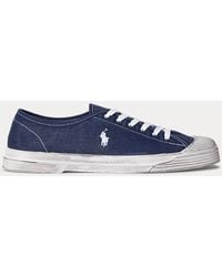 Polo Ralph Lauren - Essence 100 Canvas Cap-Toe Trainers - Lyst