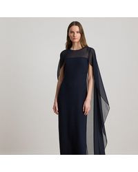 Ralph Lauren - Cape Georgette Gown - Lyst
