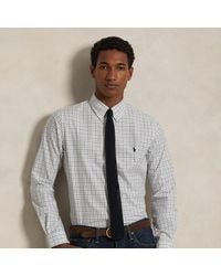 Polo Ralph Lauren - Camicia in popeline a quadri Custom-Fit - Lyst