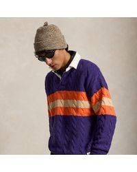 Polo Ralph Lauren - Relaxed Fit Cable-Knit Rugby Jumper - Lyst