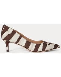 Ralph Lauren - Adrienne Zebra-Print Canvas Pump - Lyst
