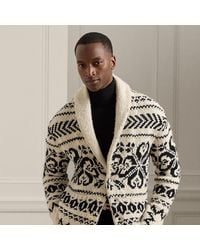 Ralph Lauren - Kaschmir-Strickjacke Mit Schalkragen - Lyst