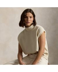 Polo Ralph Lauren - Sleeveless Cotton Roll Neck Jumper - Lyst
