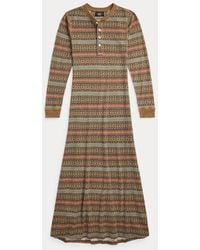RRL - Henley-Kleid Mit Fair-Isle-Muster - Lyst
