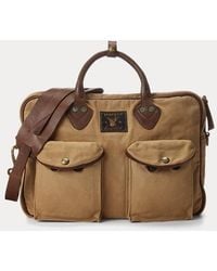 RRL - Leather-trim Canvas Briefcase - Lyst
