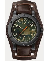 Ralph Lauren - 42 Mm Aged Steel Watch - Lyst