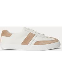 Ralph Lauren - Two-Tone Braylee Leather & Suede Sneaker - Lyst