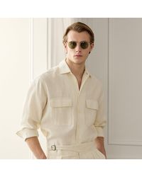 Ralph Lauren - Relaxed Fit Windowpane Linen Shirt - Lyst