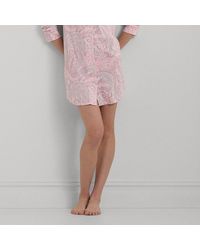 Lauren by Ralph Lauren - Paisley Cotton-blend Jersey Sleep Shirt - Lyst