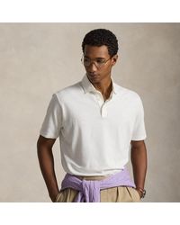 Polo Ralph Lauren - Classic-Fit Piqué-Poloshirt Mit Leinen - Lyst
