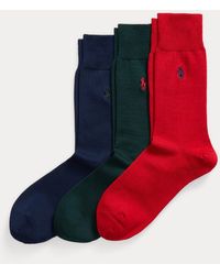 Polo Ralph Lauren - 3 Pares De Calcetines Largos De Algodón - Lyst