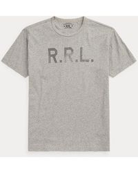 RRL - Jersey T-shirt Met Ronde Hals En Logo - Lyst
