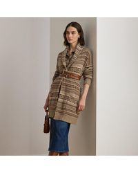 Ralph Lauren - Fair-Isle-Strickjacke Mit Gürtel - Lyst