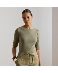 Ralph Lauren - Cotton Boatneck T-shirt - Lyst