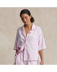 Polo Ralph Lauren - Pyjamaset Met Pony Print En Korte Mouwen - Lyst