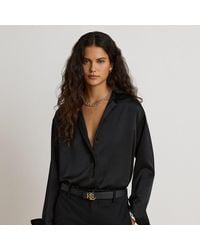 Ralph Lauren - Satin Charmeuse Relaxed-Fit Shirt - Lyst