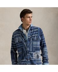 Polo Ralph Lauren - Patchwork Cotton-Linen Cardigan - Lyst
