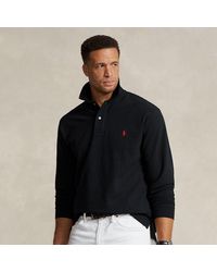 Ralph Lauren - Big & Tall - Mesh Long-sleeve Polo Shirt - Lyst