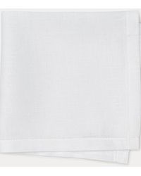 Polo Ralph Lauren Pañuelo cuadrado de bolsillo en lino - Blanco