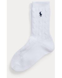 Polo Ralph Lauren - Crew-Socken mit Zopfmuster - Lyst