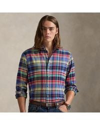 Ralph Lauren - Classic Fit Geruit Keperstof Overhemd - Lyst