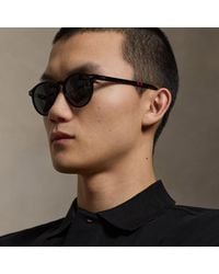 Polo Ralph Lauren - Rugby-Stripe Round Sunglasses - Lyst