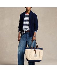 Polo Ralph Lauren - Leather-trim Canvas Tote - Lyst