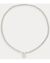 Ralph Lauren - Sterling Beaded Padlock Necklace - Lyst