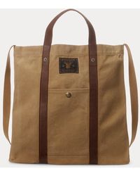 RRL - Leather-trim Canvas Tote - Lyst