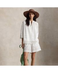 Polo Ralph Lauren - Ralph Lauren Cotton Eyelet Short - Lyst