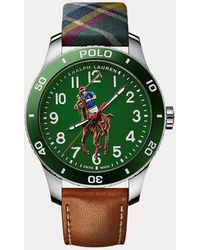 Polo Ralph Lauren Polo-Armbanduhr mit grünem Zifferblatt