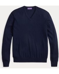 Ralph Lauren - Jersey De Cachemira Con Cuello De Pico - Lyst
