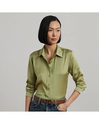 Ralph Lauren - Classic Fit Satijnen Charmeuse Overhemd - Lyst