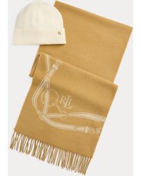 Ralph Lauren - Belting-Motif Scarf & Beanie Gift Set - Lyst