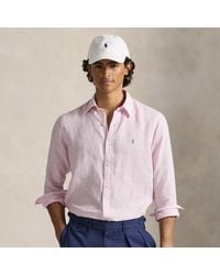Polo Ralph Lauren - Custom Fit Striped Linen Shirt - Lyst