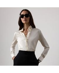 Ralph Lauren - Cameron Straight Fit Silk Shirt - Lyst