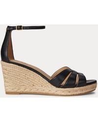 Ralph Lauren - Nellie Nappa Leather Espadrille - Lyst