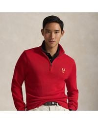 Polo Ralph Lauren - Cotton Quarter-Zip Sweater - Lyst