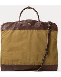 RRL - Leather-Trim Oilcloth Garment Bag - Lyst
