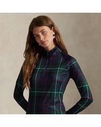 Ralph Lauren - Ralph Lauren Plaid Stretch-Jersey Quarter-Zip - Lyst