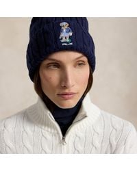 Ralph Lauren - Golf Polo Bear Cable-Knit Beanie - Lyst