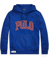 Polo Ralph Lauren The Rl Fleece Logo Hoodie in Red for Men - Lyst