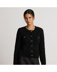 Ralph Lauren - Bouclé Crewneck Sweater Jacket - Lyst