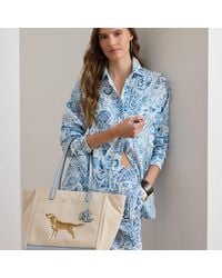 Ralph Lauren - Dog-Embroidered Large Cameryn Tote Bag - Lyst