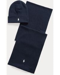 Polo Ralph Lauren - Rib-Knit Cotton Beanie & Scarf Gift Set - Lyst