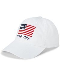 Polo Ralph Lauren - Embroidered Flag Twill Ball Cap - Lyst