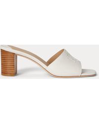 Ralph Lauren - Ralph Lauren Everley Block-Heel Nappa Leather Sandal - Lyst