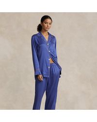 Ralph Lauren - Stretch Silk Long-sleeve Pajama Set - Lyst