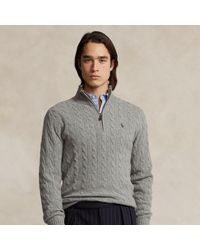 Polo Ralph Lauren - Cable-Knit Quarter-Zip Sweater - Lyst